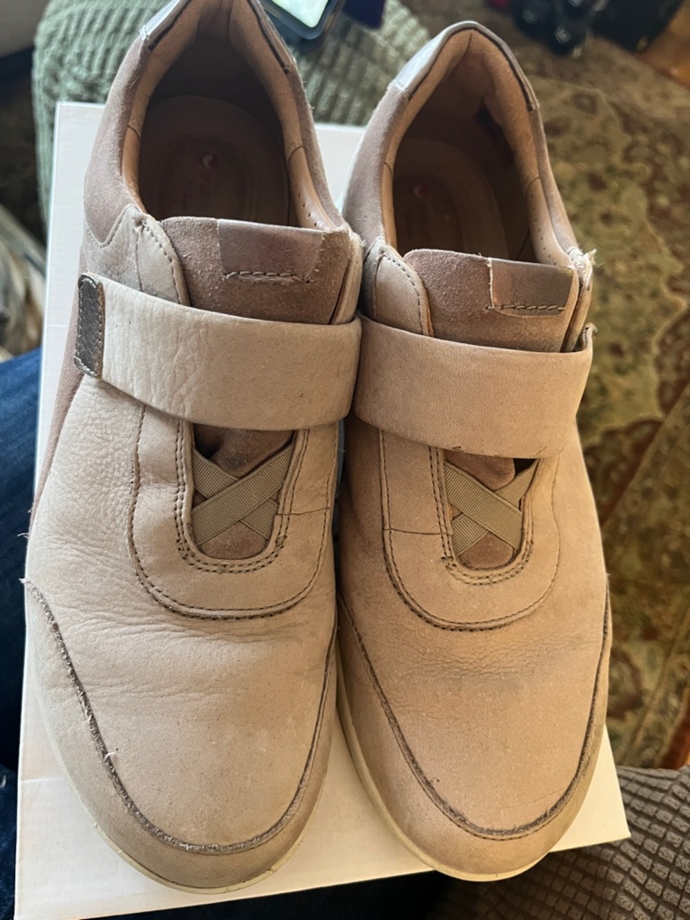 Women's Neutral Beige Slip-On Sneakers/Loafer Unstructured by Clark